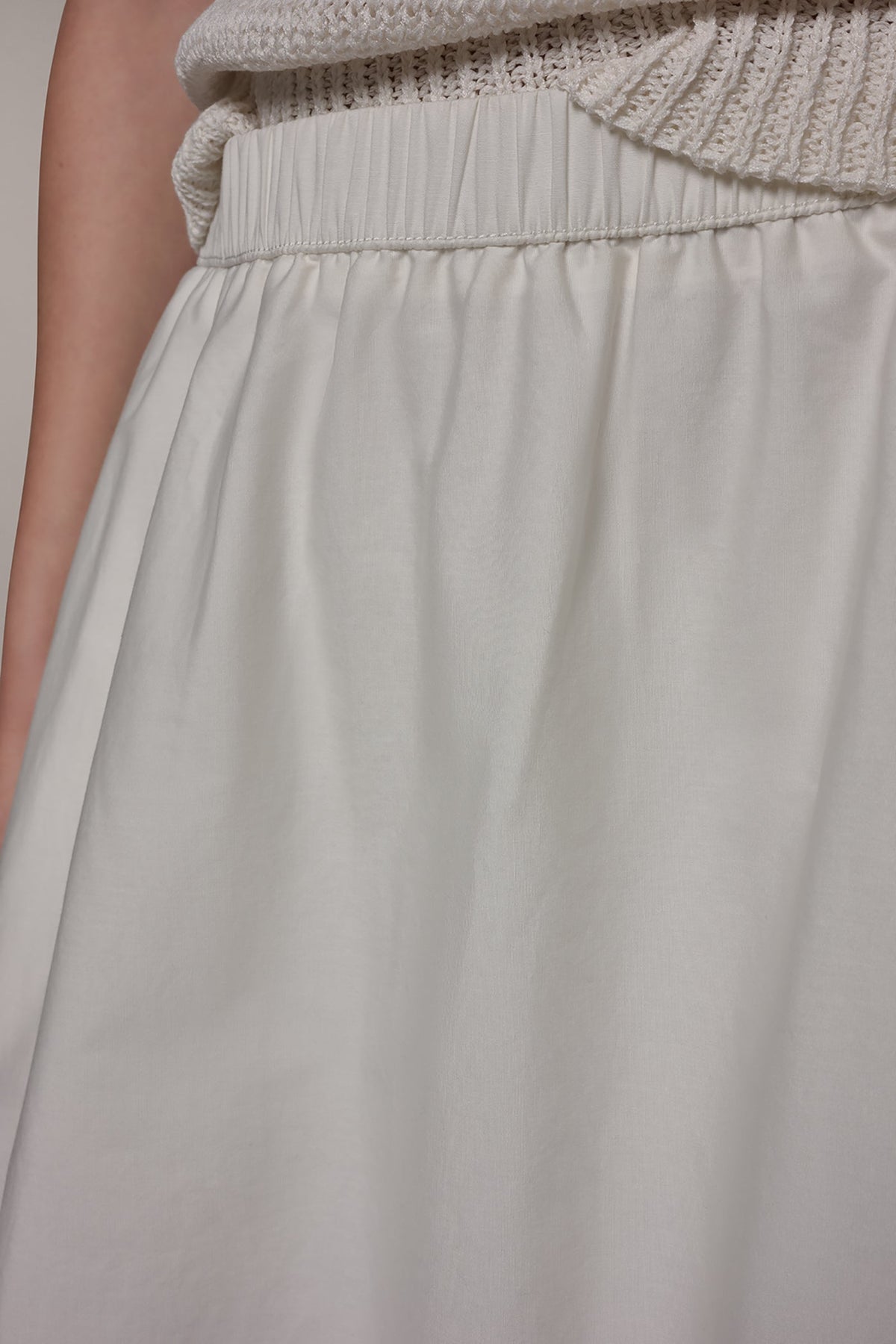 MIDI BUBBLE SKIRT - Cream