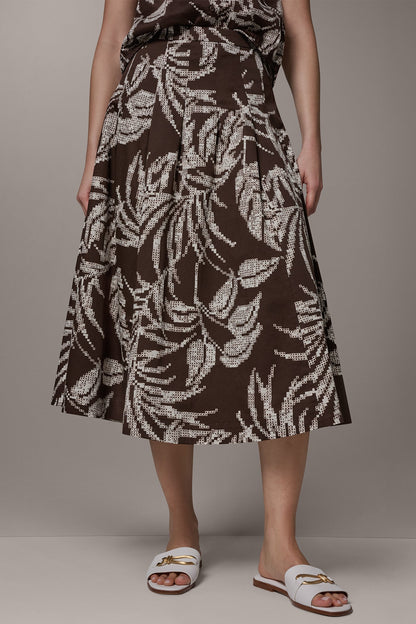 PRINT MIDI A-LINE SKIRT - Canyon Multi