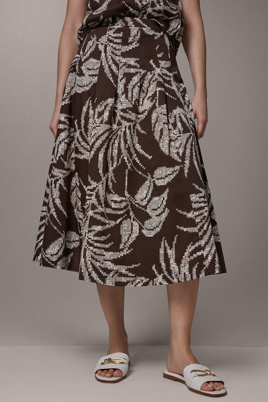 PRINT MIDI A-LINE SKIRT - Canyon Multi