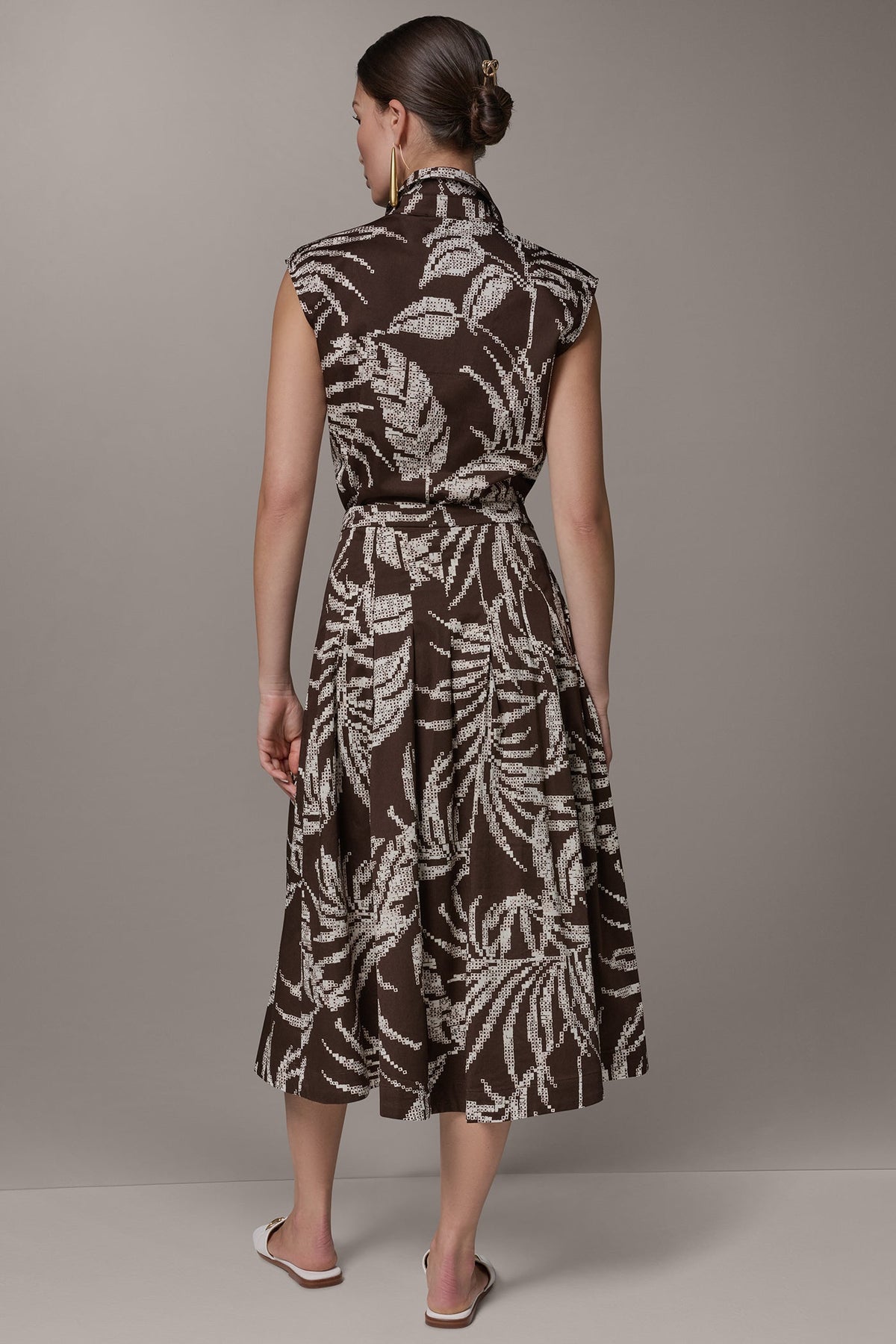 PRINT MIDI A-LINE SKIRT - Canyon Multi