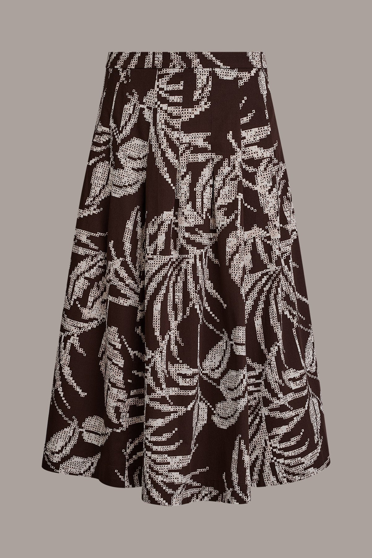 PRINT MIDI A-LINE SKIRT - Canyon Multi