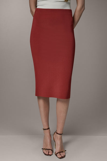 MIDI SWEATER SKIRT - Sunbaked
