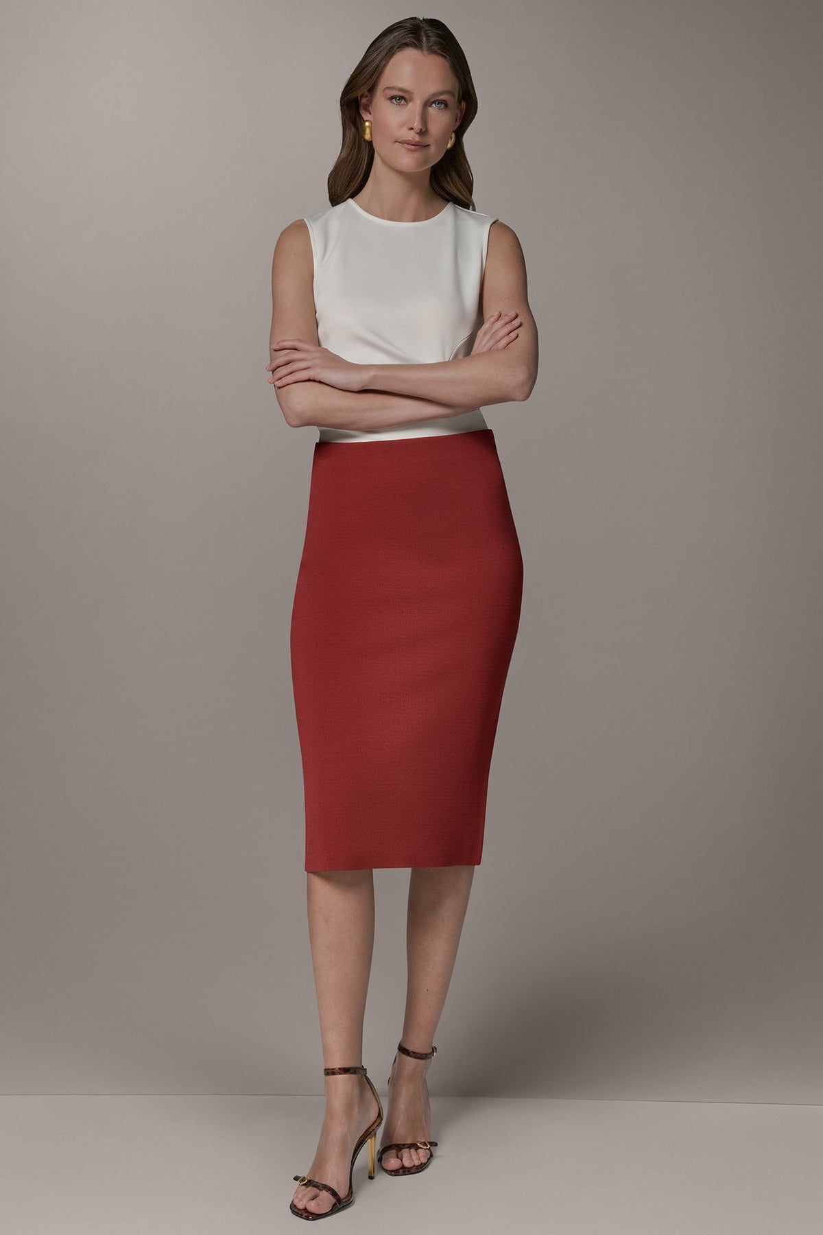 MIDI SWEATER SKIRT - Sunbaked