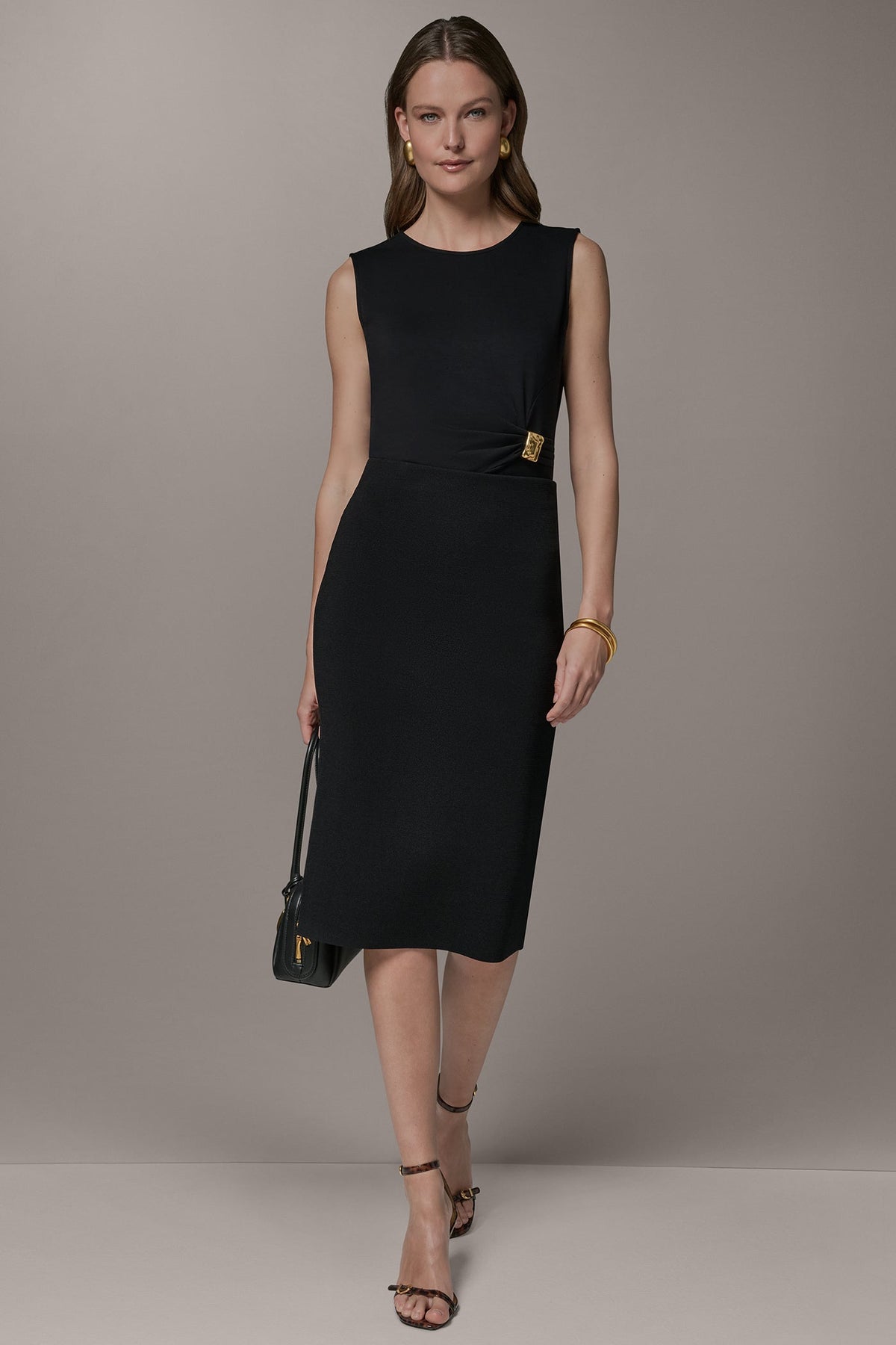 MIDI SWEATER SKIRT - Black