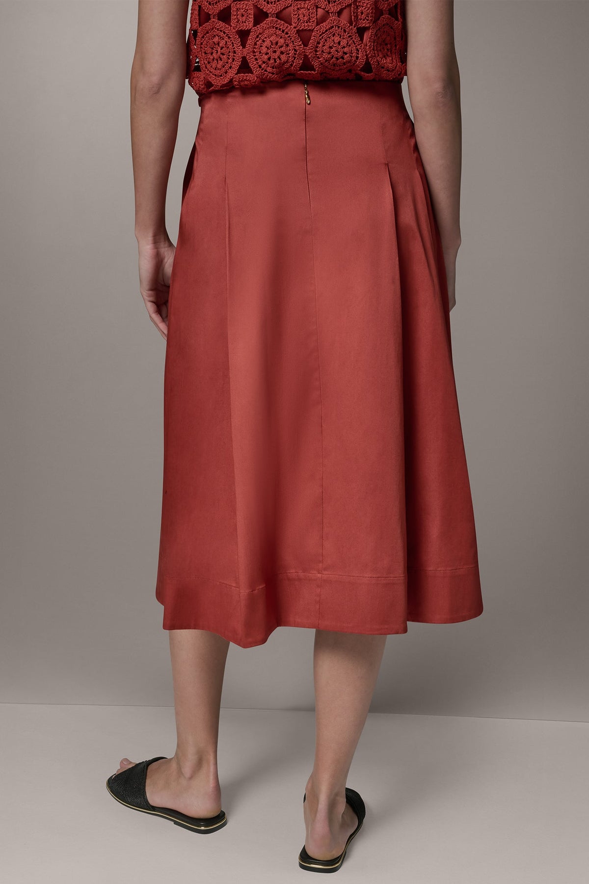MIDI A-LINE SKIRT - Sunbaked
