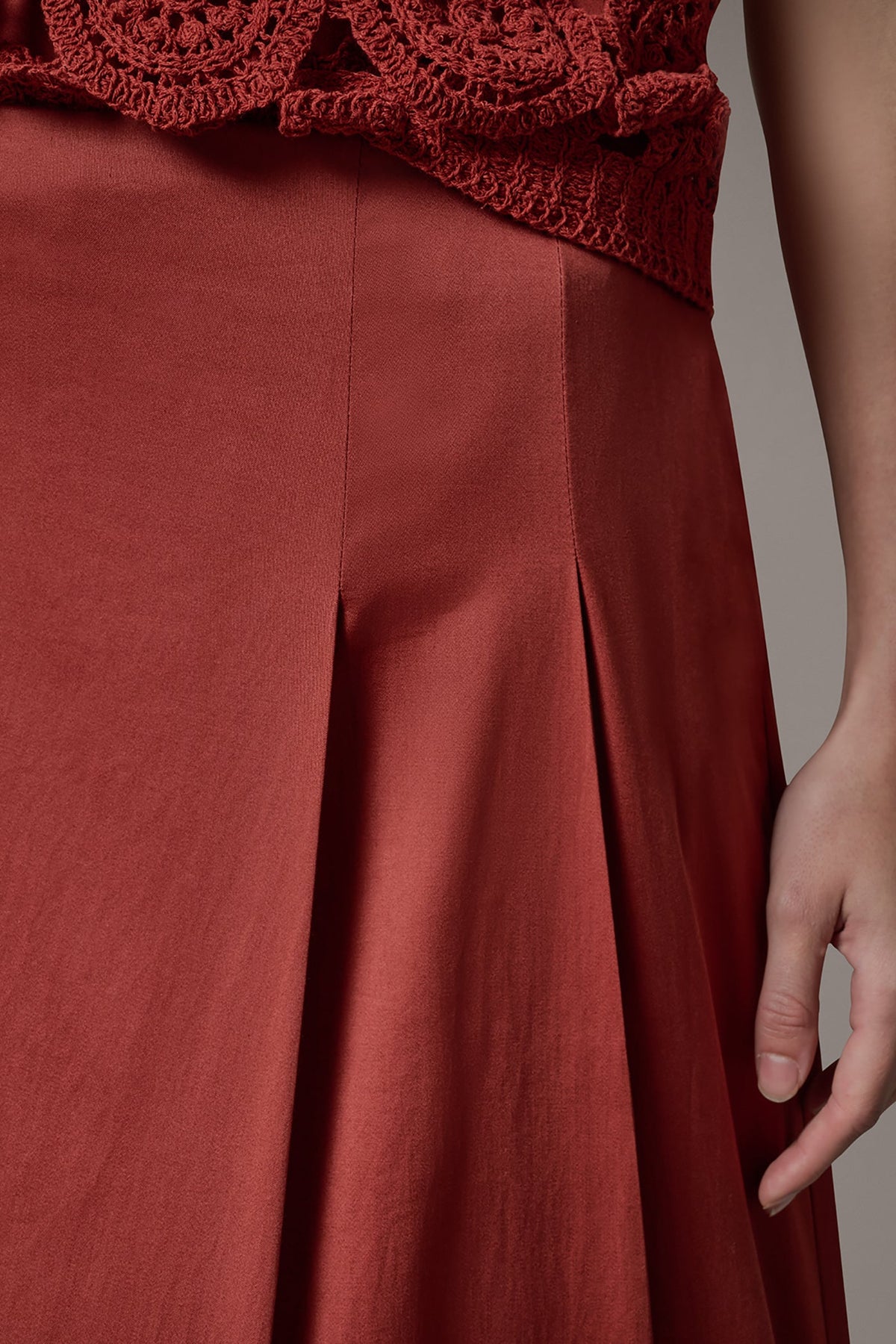 MIDI A-LINE SKIRT - Sunbaked