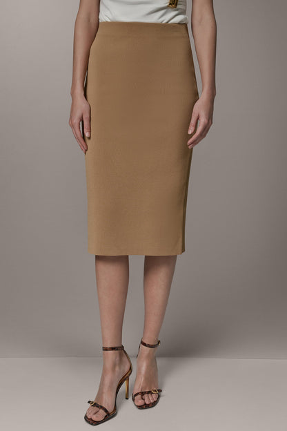 MIDI SWEATER SKIRT - Fawn