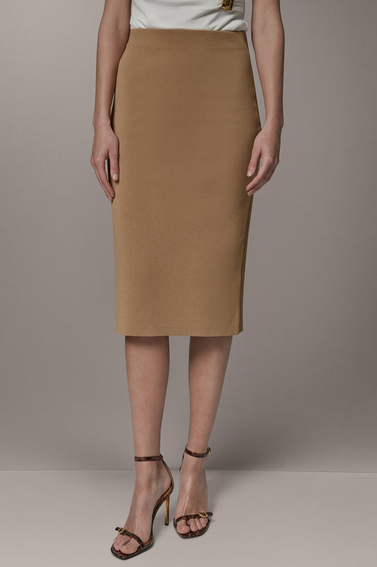 MIDI SWEATER SKIRT - Fawn