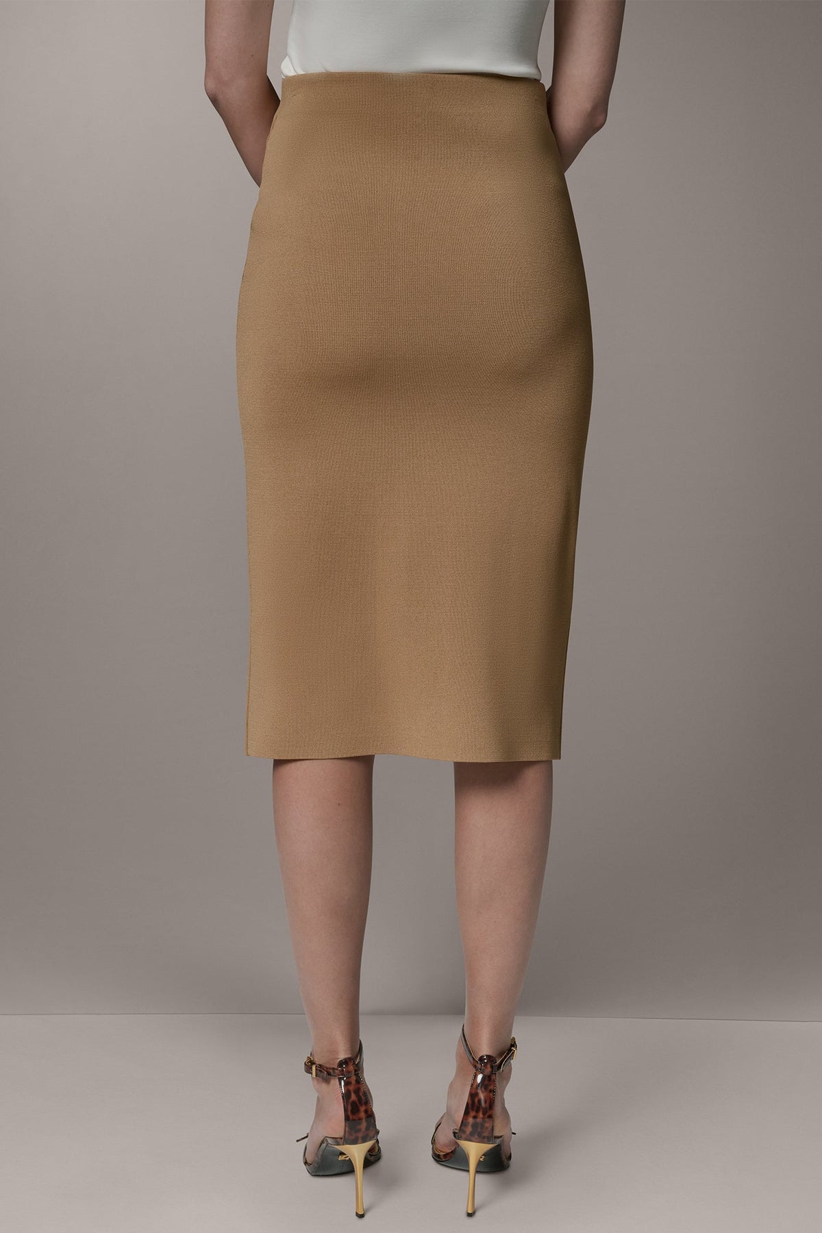 MIDI SWEATER SKIRT - Fawn