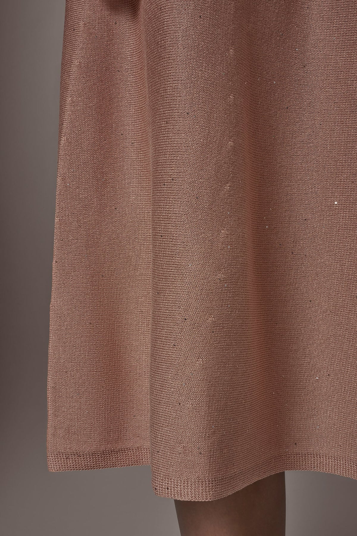 SEQUIN MIDI A-LINE SWEATER SKIRT - Umbria