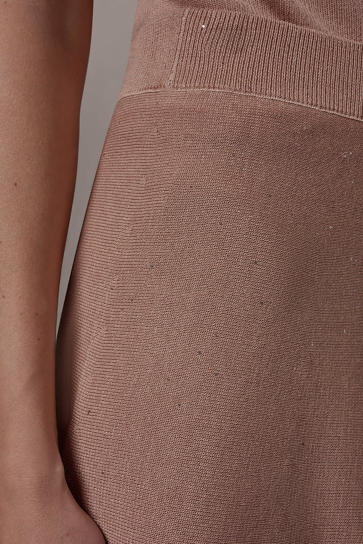 SEQUIN MIDI A-LINE SWEATER SKIRT - Umbria