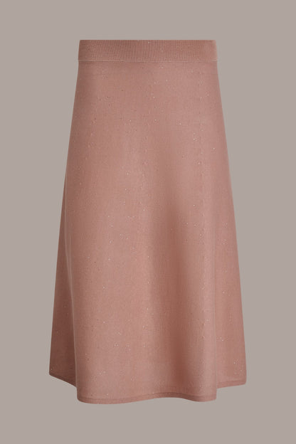 SEQUIN MIDI A-LINE SWEATER SKIRT - Umbria