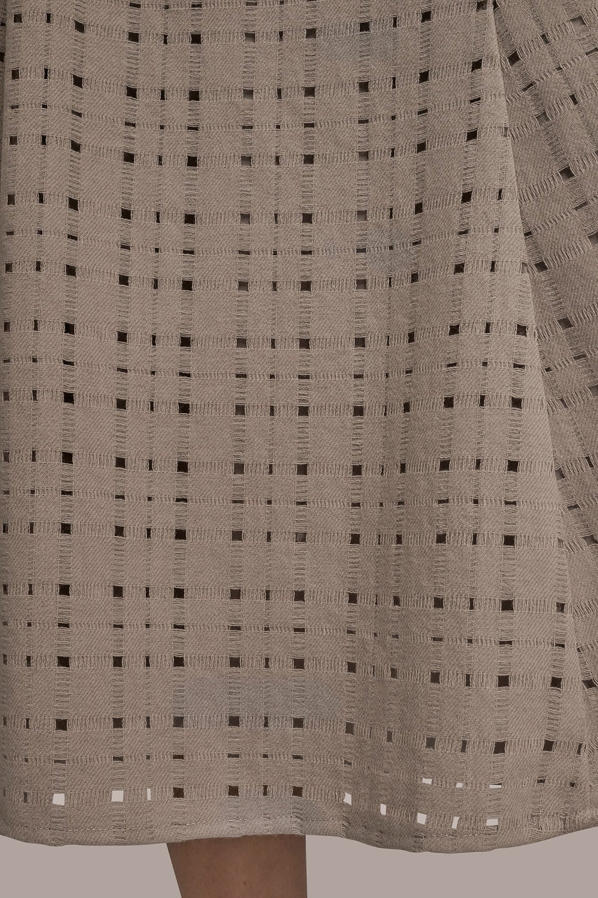 PERFORATED SWEATER MIDI A-LINE SKIRT - VAPOR
