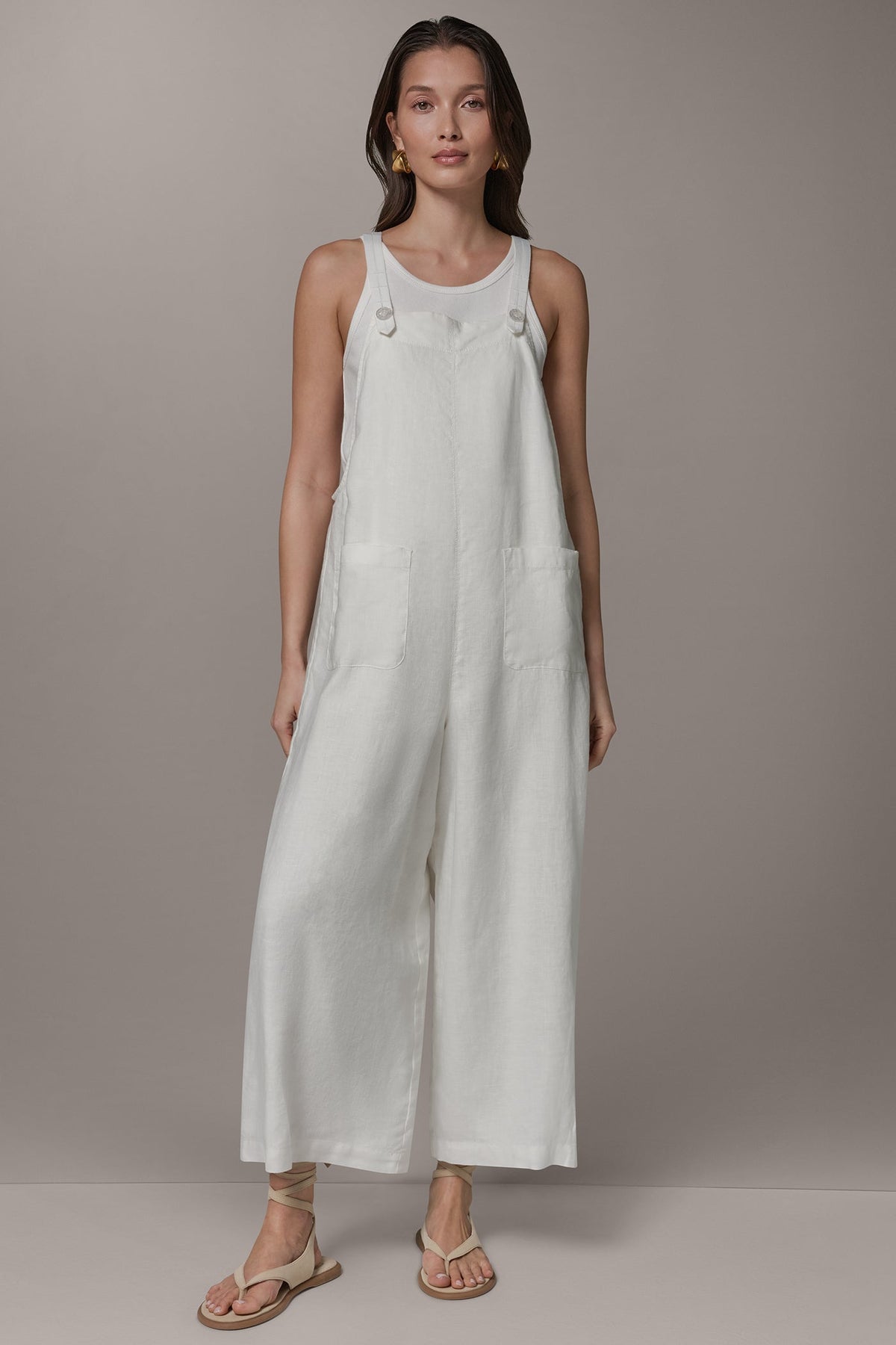 SLEEVELESS CROPPED JUMPER - Cream