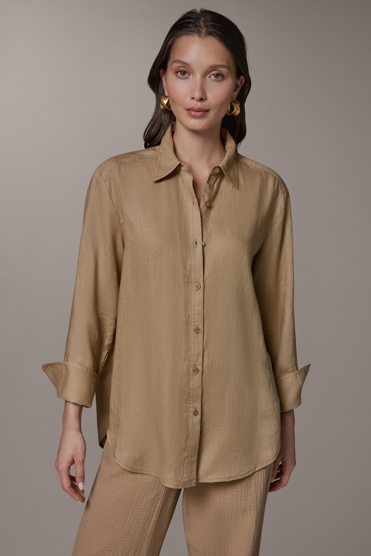 LONG SLEEVE SHIRT - FAWN