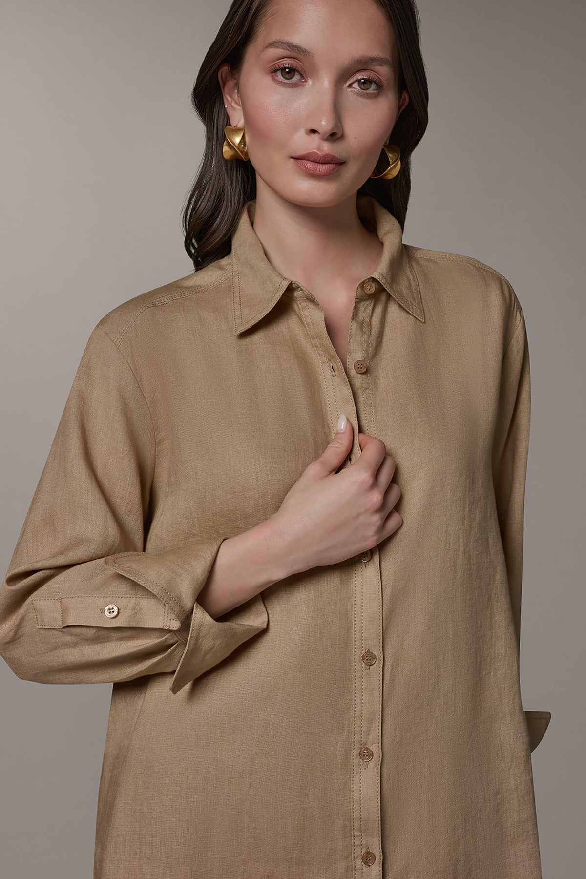 LONG SLEEVE SHIRT - FAWN