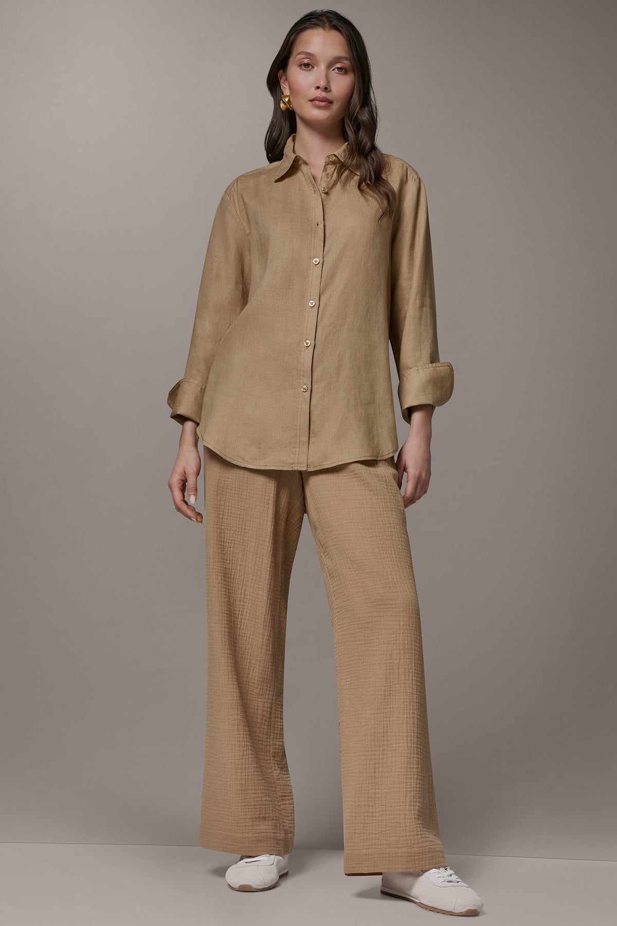 LONG SLEEVE SHIRT - FAWN