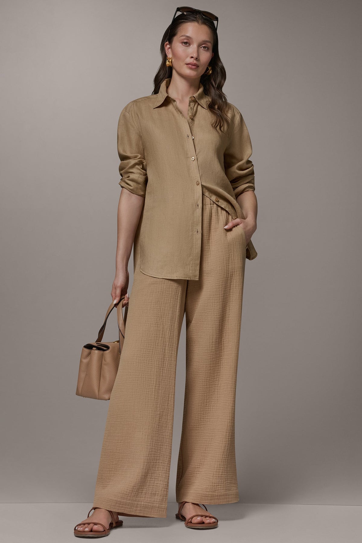 LONG SLEEVE SHIRT - FAWN
