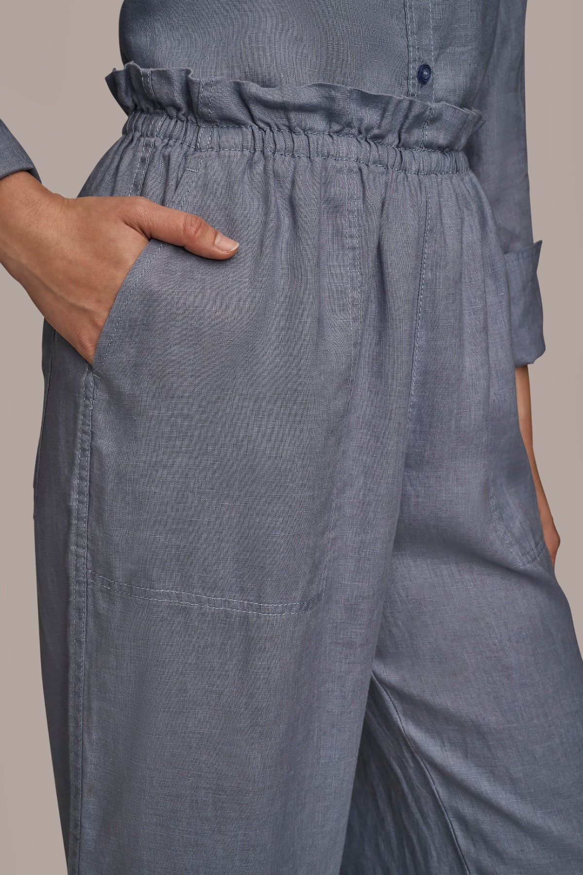 HIGH-RISE PAPERBAG PANT - Tempest