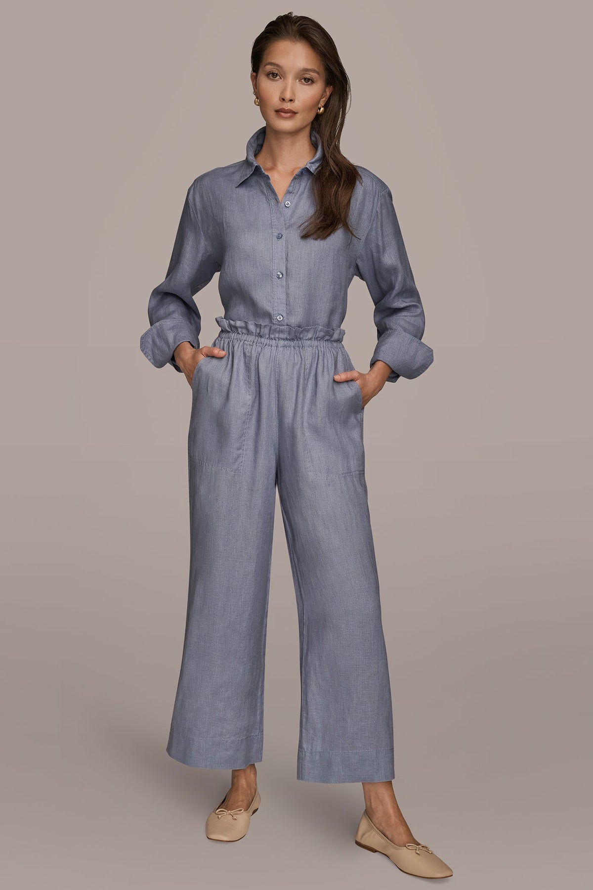 HIGH-RISE PAPERBAG PANT - Tempest