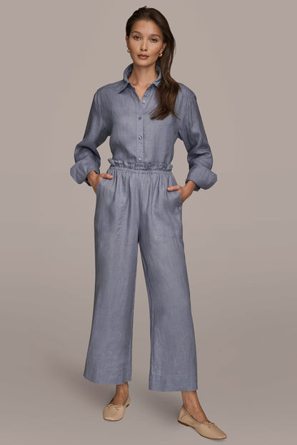 HIGH-RISE PAPERBAG PANT - Tempest