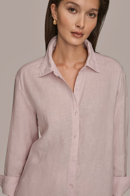 LONG SLEEVE SHIRT - PINK WISTERIA