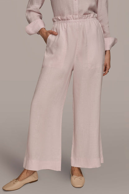 HIGH-RISE PAPERBAG PANT - PINK WISTERIA