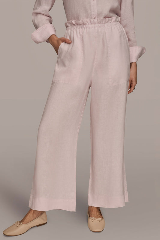 HIGH-RISE PAPERBAG PANT - PINK WISTERIA