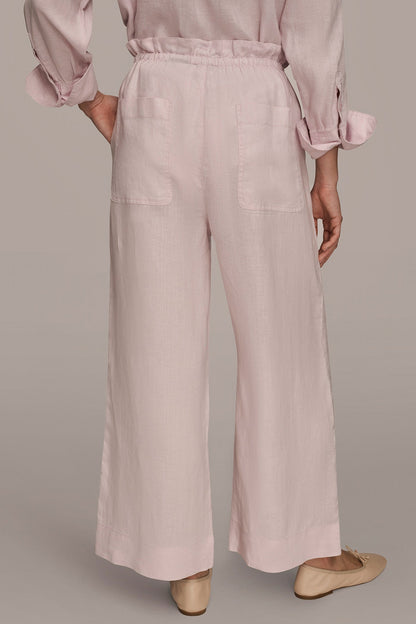 HIGH-RISE PAPERBAG PANT - PINK WISTERIA
