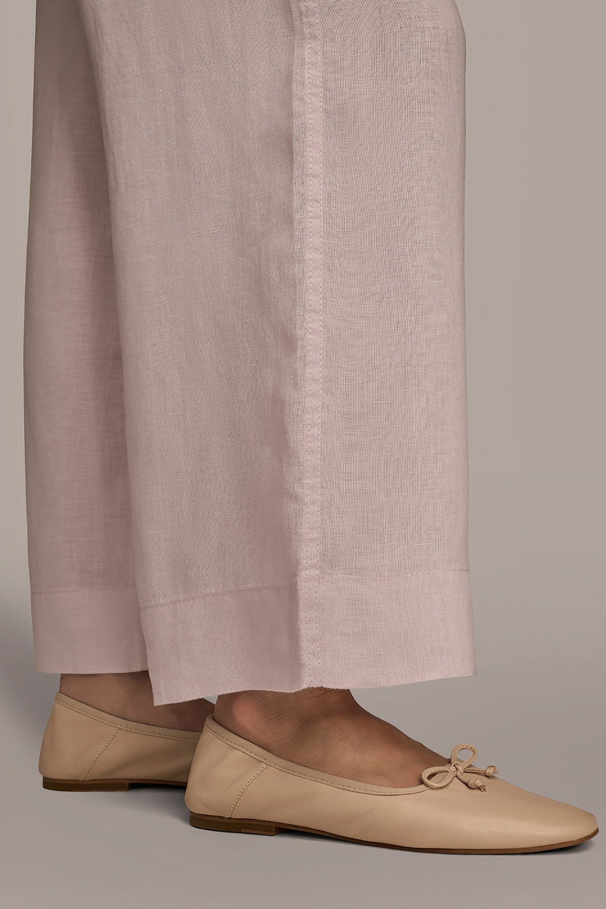 HIGH-RISE PAPERBAG PANT - PINK WISTERIA