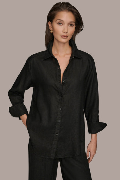 LONG SLEEVE SHIRT - Black