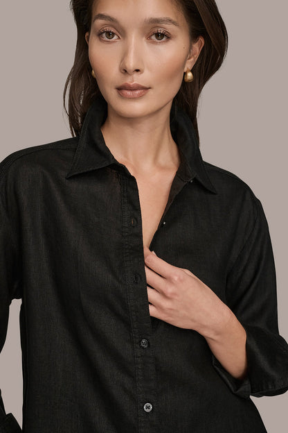 LONG SLEEVE SHIRT - Black
