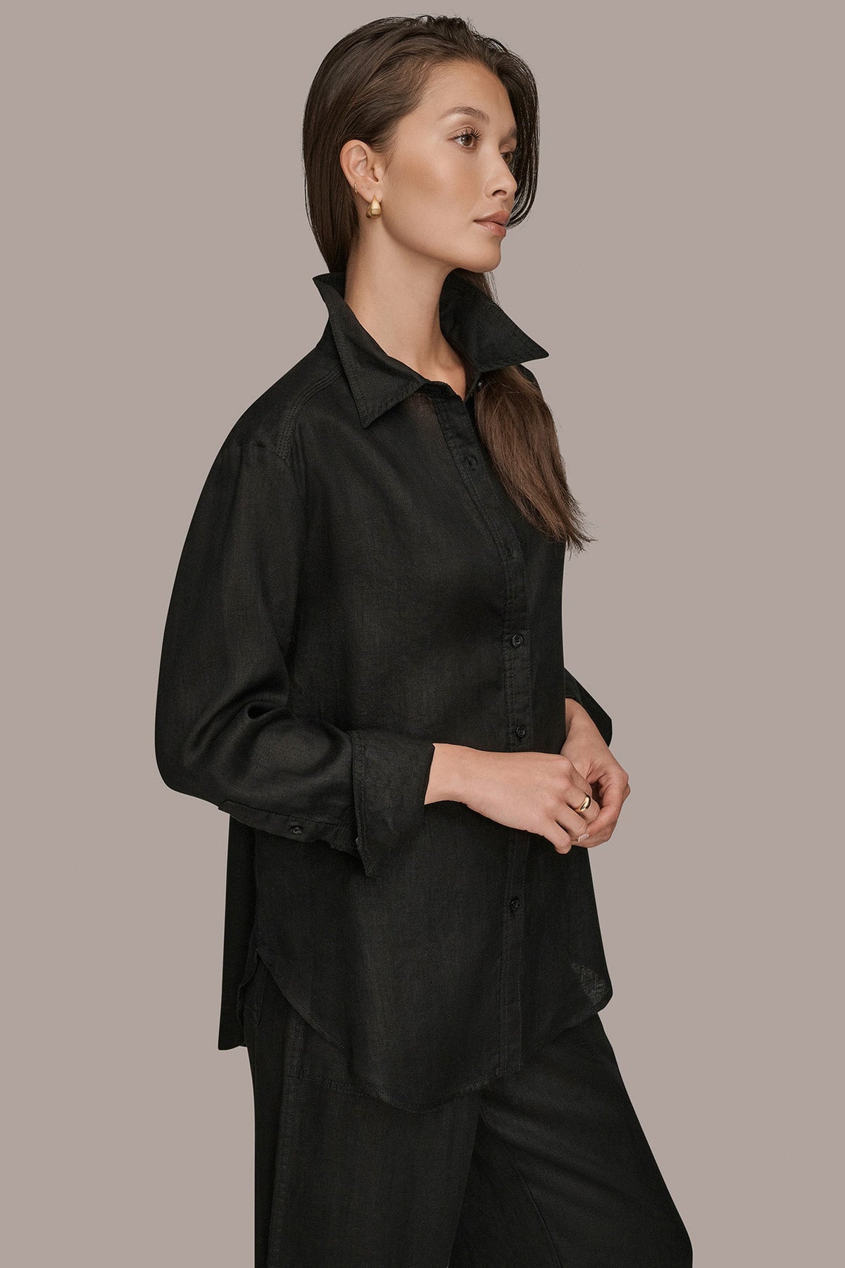 LONG SLEEVE SHIRT - Black
