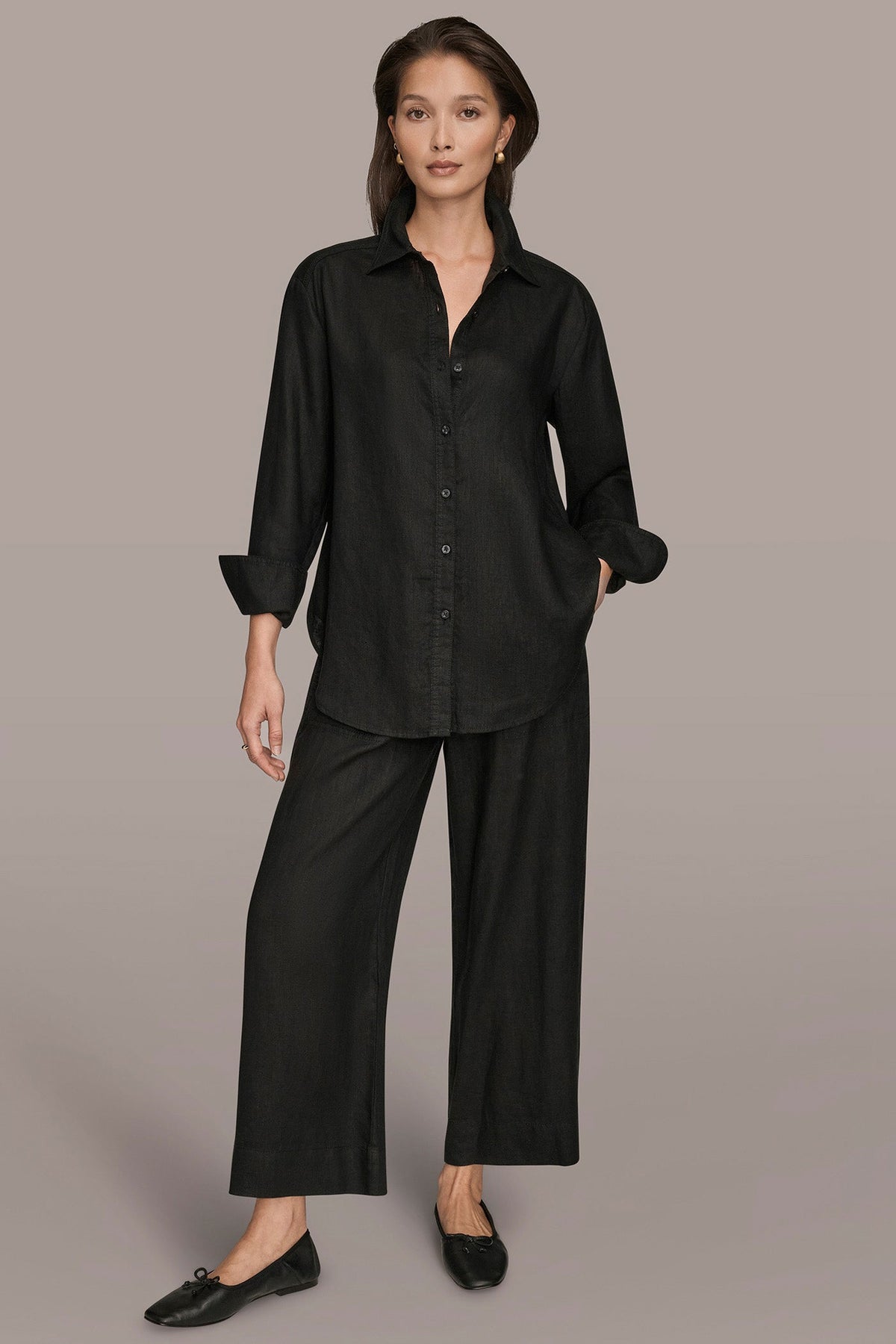 LONG SLEEVE SHIRT - Black