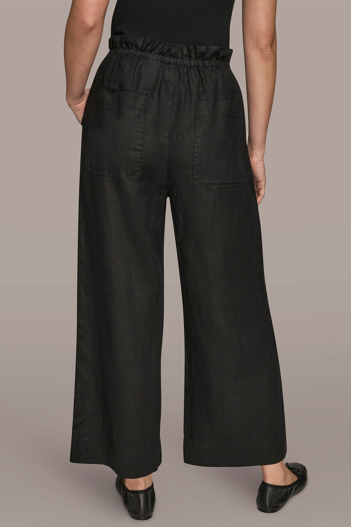 HIGH-RISE PAPERBAG PANT - Black