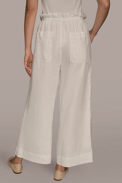 HIGH-RISE PAPERBAG PANT - CREAM