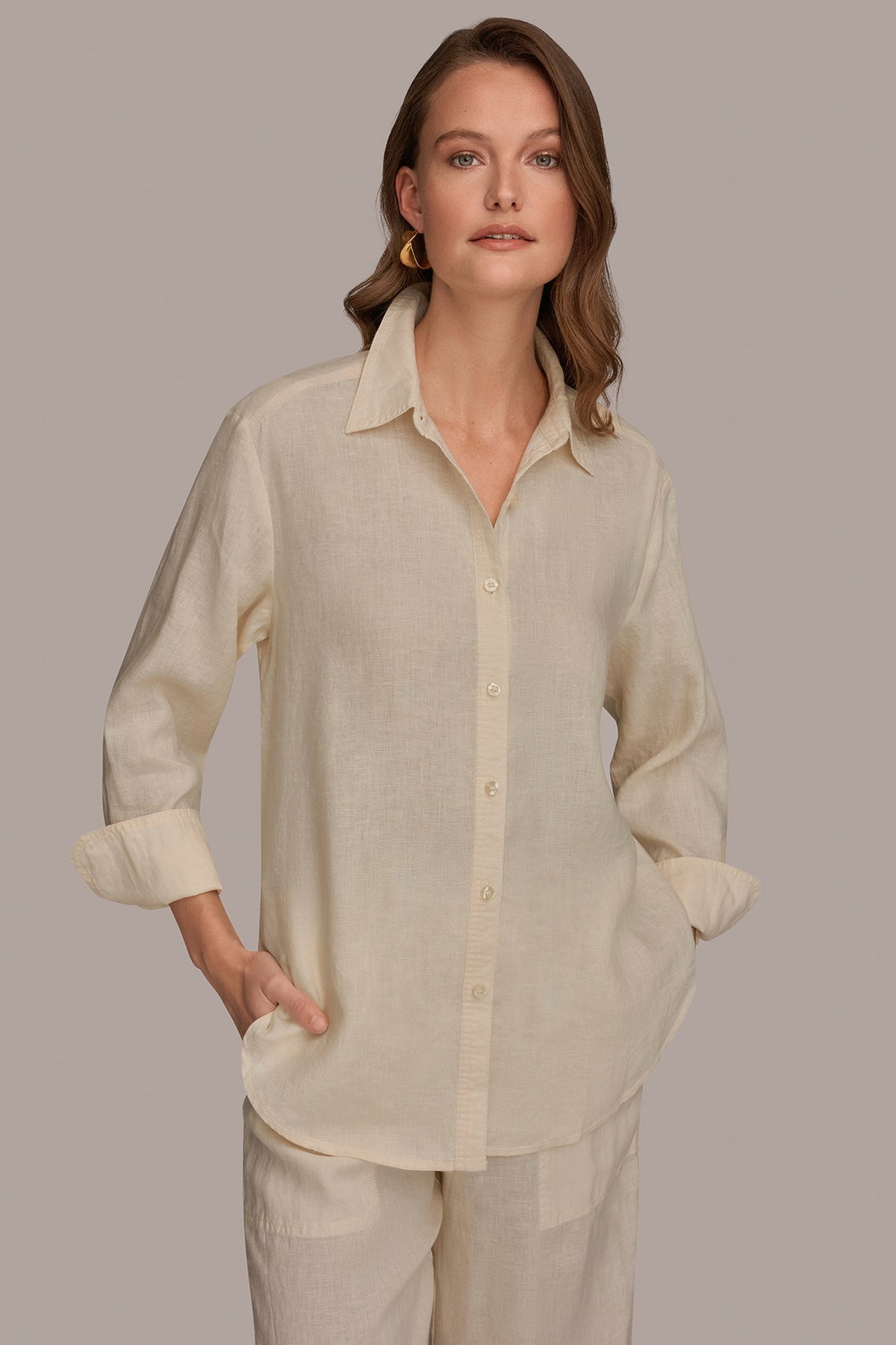 LONG SLEEVE SHIRT - Buttercream