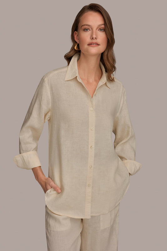LONG SLEEVE SHIRT - Buttercream