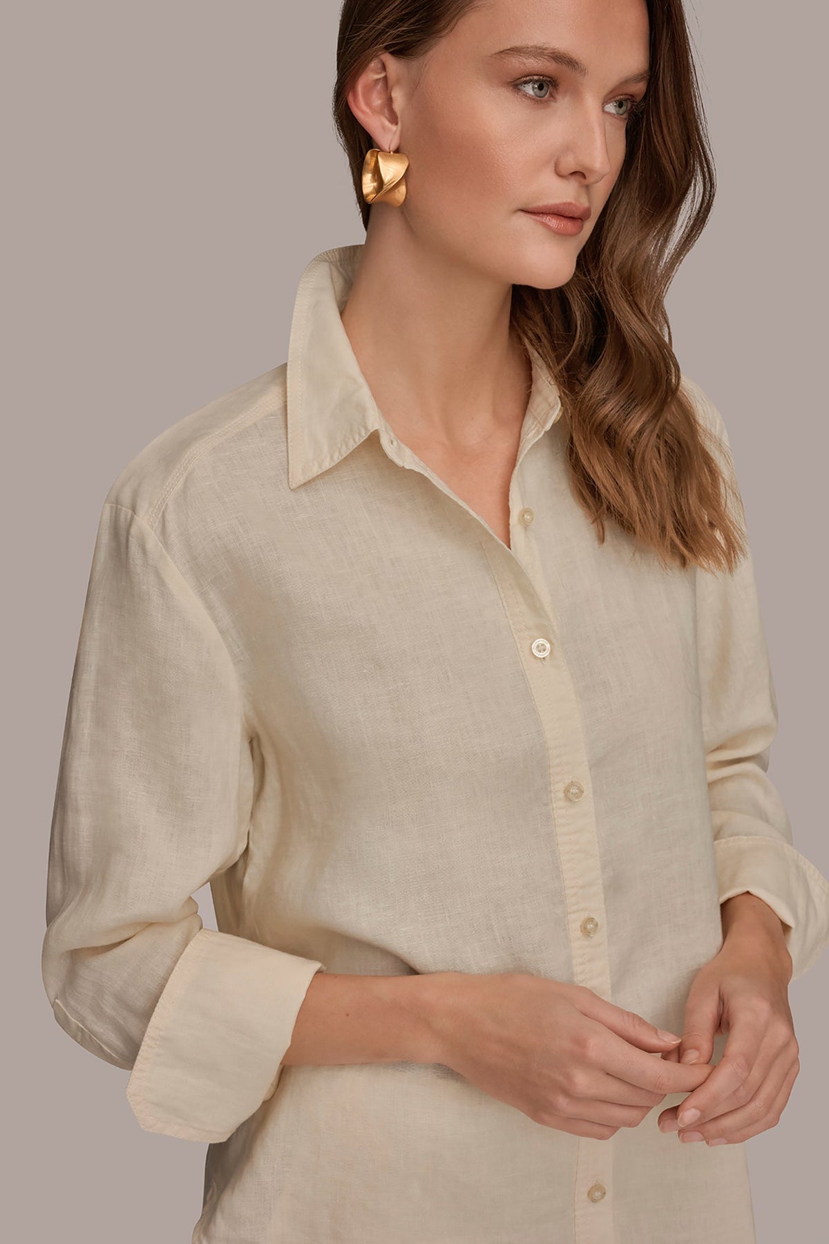 LONG SLEEVE SHIRT - Buttercream
