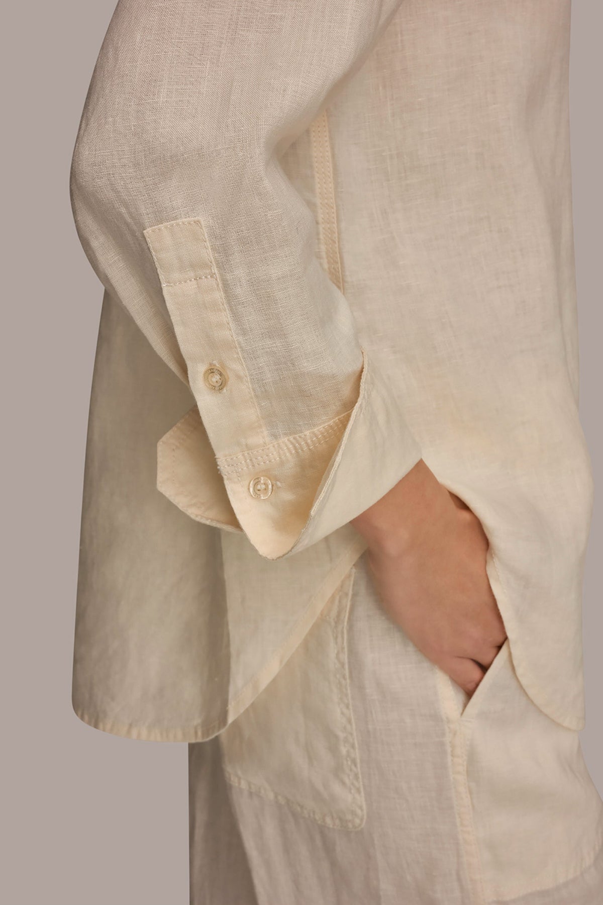 LONG SLEEVE SHIRT - Buttercream