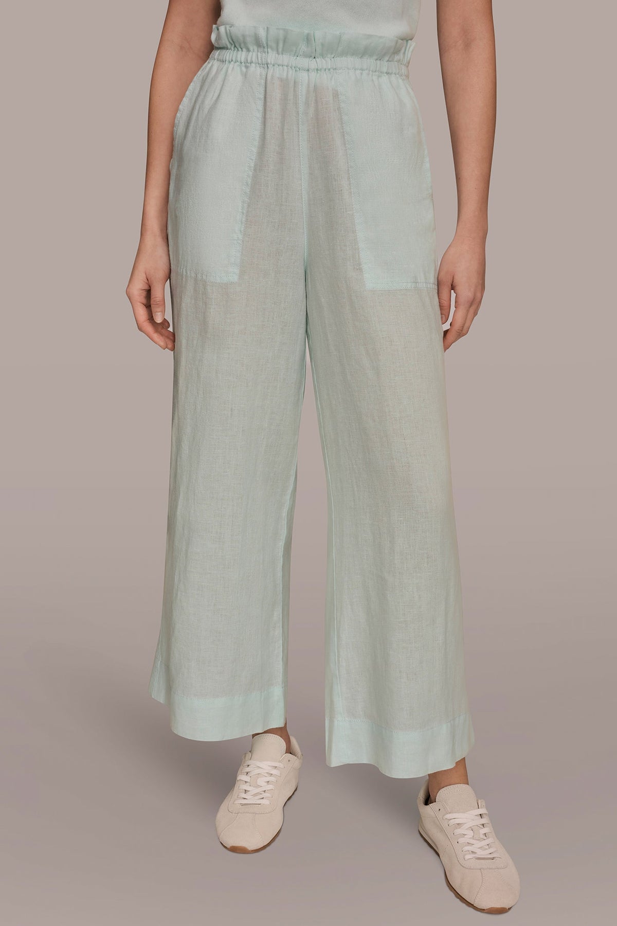HIGH-RISE PAPERBAG PANT - Skylight
