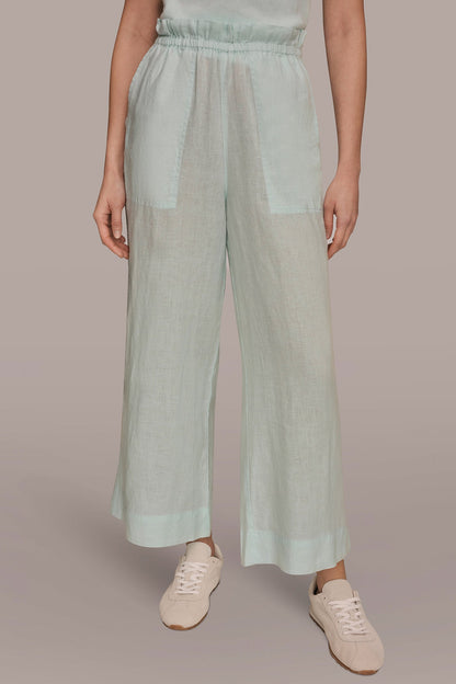HIGH-RISE PAPERBAG PANT - Skylight
