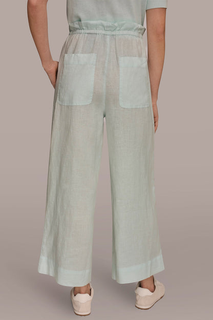 HIGH-RISE PAPERBAG PANT - Skylight