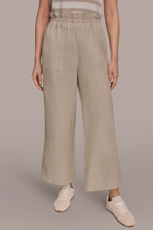 HIGH-RISE PAPERBAG PANT - Tuscan Grey