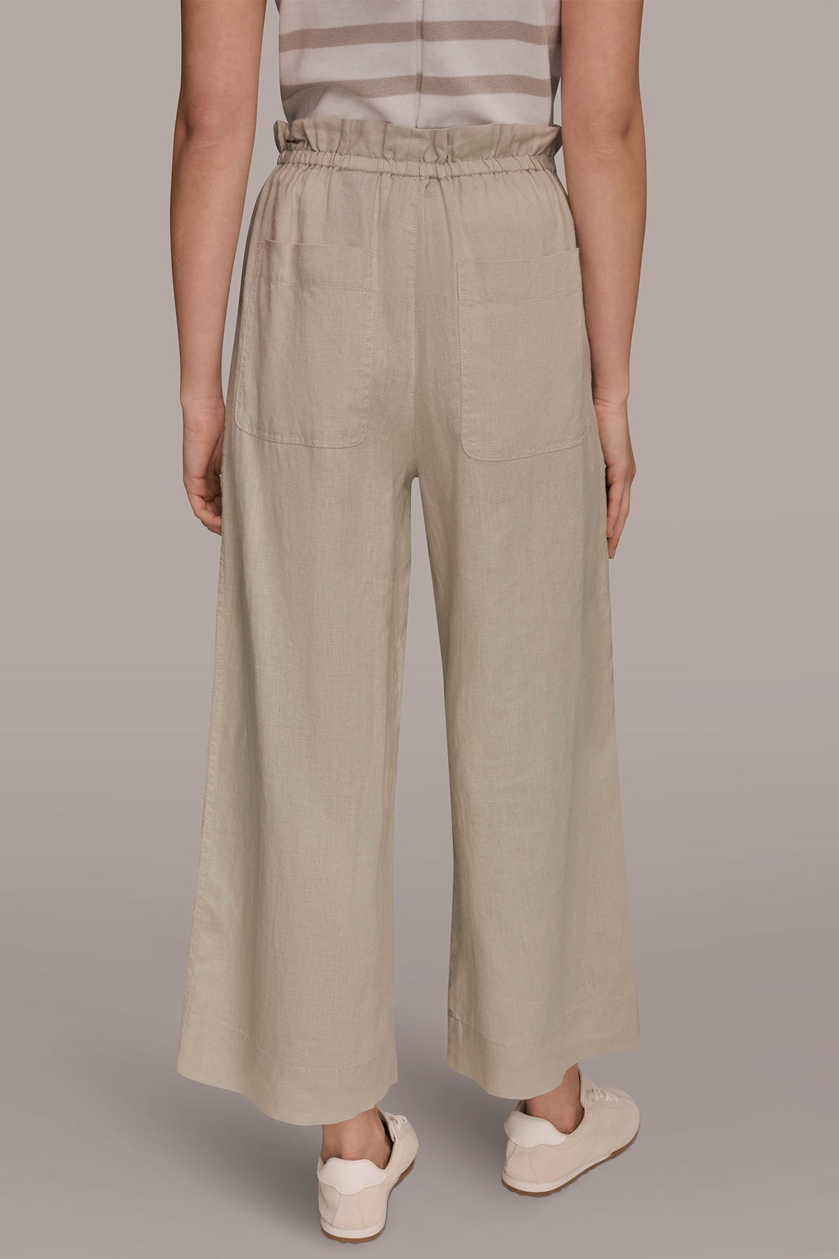 HIGH-RISE PAPERBAG PANT - Tuscan Grey