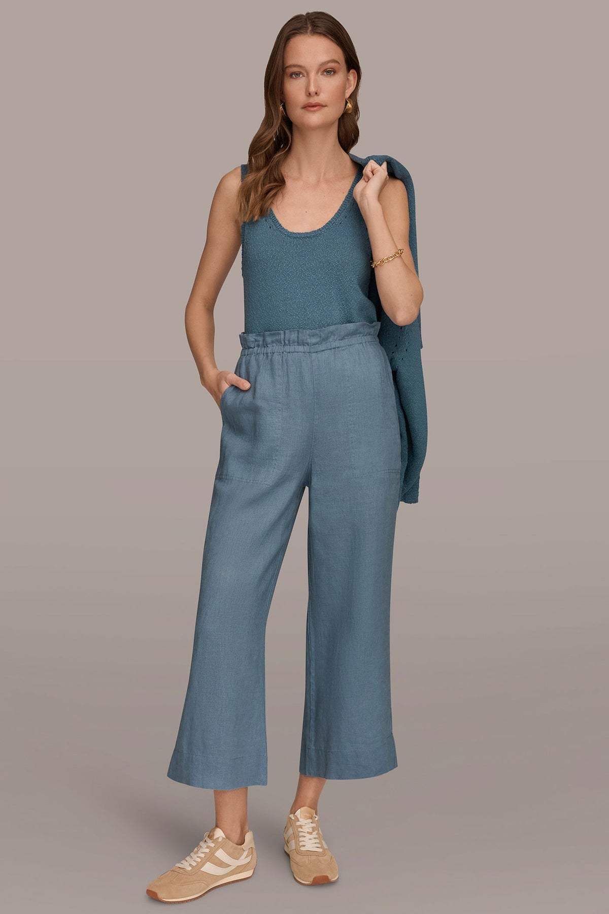 HIGH-RISE PAPERBAG PANT - Washed Indigo