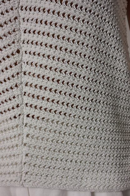 SLEEVELESS METALLIC SWEATER TANK - Cream
