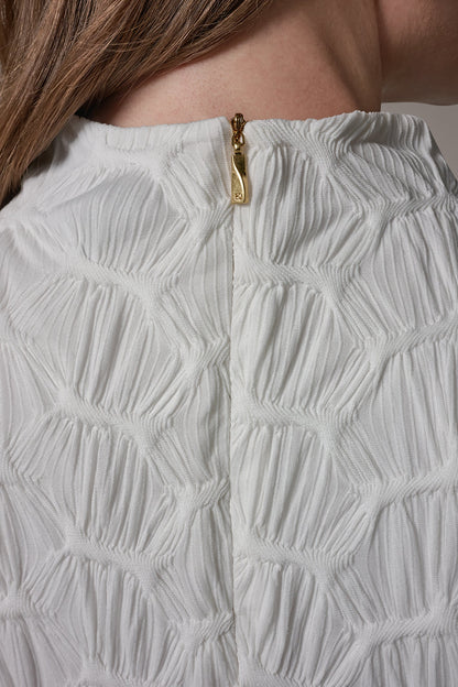SLEEVELESS MOCK NECK BLOUSE - Cream