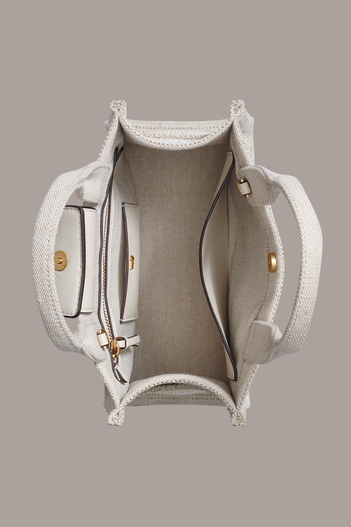 MERINO SMALL TOTE - Neutral/Gold