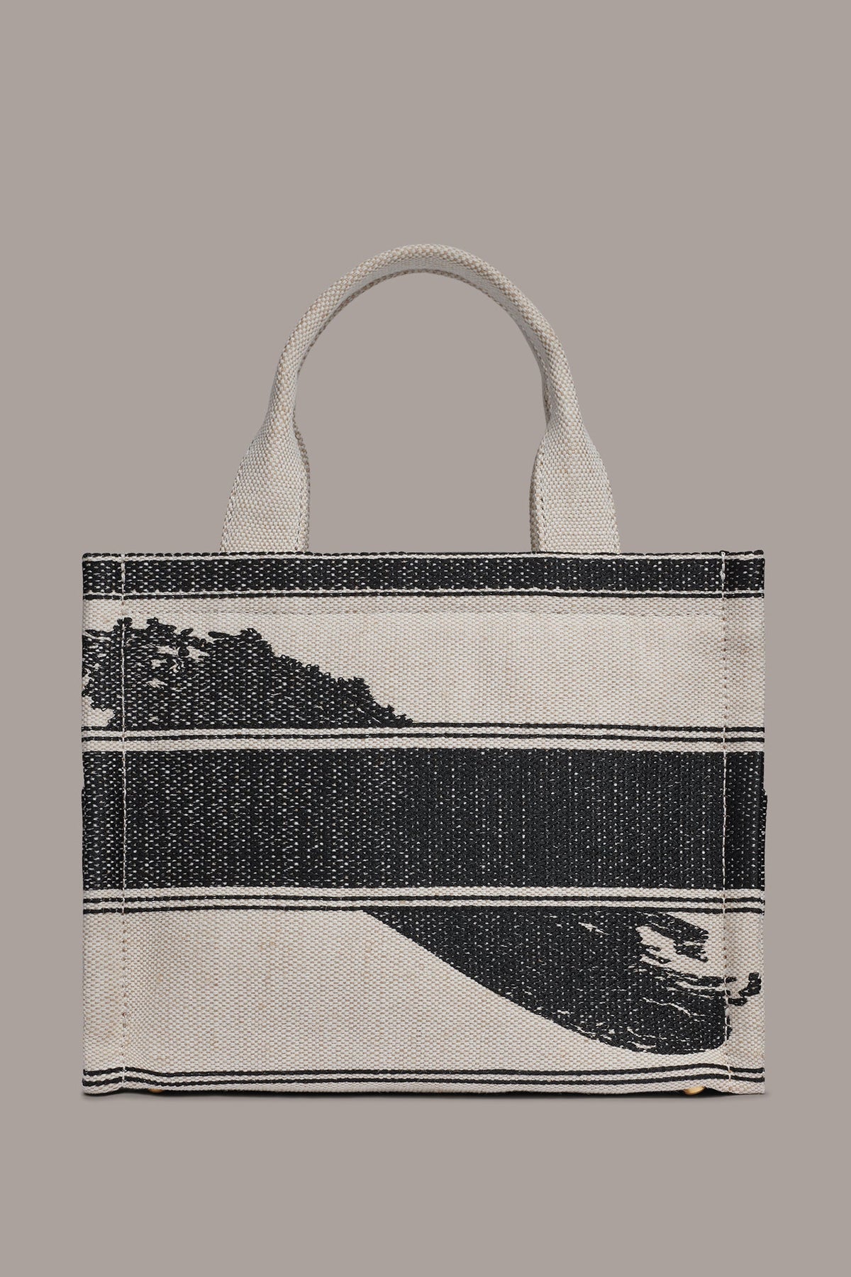 MERINO SMALL TOTE - Neutral/Black